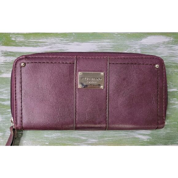 Vtg Relic Brand Est 1992 Zip Around Wallet Clutch Organizer Burgandy - Picture 2 of 9